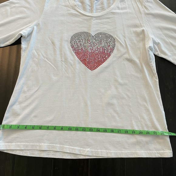 SOLD Style & Company two tee shirts. Red sparkle. - Picture 6 of 15